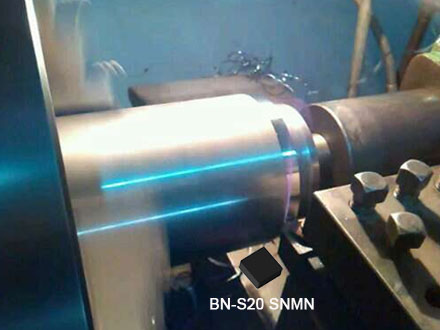 machining ni-Cr alloy rolls with BN-S20 solid cbn insert